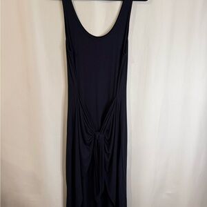 GAP Navy Midi Dress with Knot Detail